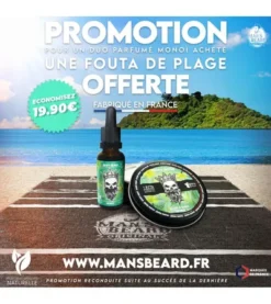 Duo Huile Et Baume à Barbe Parfum Fleur De Monoï 100% Français