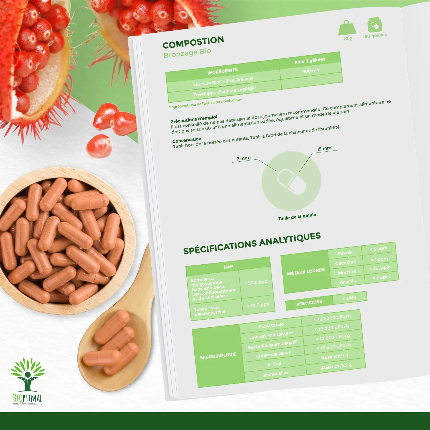 Complément Alimentaire Autobronzant Naturel Bio Et Vegan 60 Gélules 3 Complément Alimentaire Autobronzant Naturel Bio Et Vegan 60 Gélules – Image 3