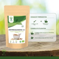 Ashwagandha "sommeil", Aide à Mieux Dormir, Complément Alimentaire 100g