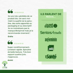 Spiruline Bio "énergie" Complément Alimentaire 1 200 Comprimés -Boutique Ipheos 8fadf1b96edc8e3bc6f450333fe162d9 6 spiruline bio bioptimal complement alimentaire bcaa superaliment energie sport 65 proteines 17 phycocyanine certification ecocert bienfaits