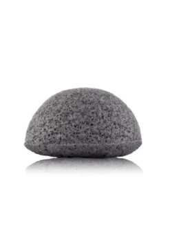 Éponge " Konjac " Bio Au Charbon Spéciale Nettoyante De Visage