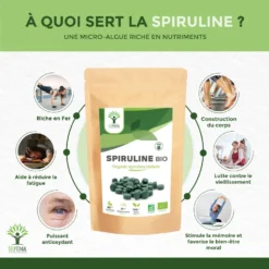 Complément Alimentaire Bio à La Spiruline "énergie" 300 Comprimés -Boutique Ipheos 9ec44faf7ffabb59b22fda08a05b0ea9 2 spiruline bio bioptimal complement alimentaire bcaa superaliment energie sport 65 proteines 17 phycocyanine certification ecocert bienfaits 3