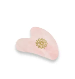 Gua Sha Pour Visage Détendu Et Illuminé 100% En Quartz Rose