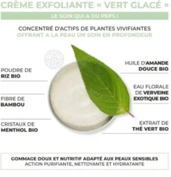 Gommage Doux Peaux Sensibles Bio "Crème Exfoliante Vert Glacé" -Boutique Ipheos a0ebac2f1dad23919178fbf92118e8ab vert 4