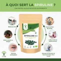 Complément Alimentaire Bio à La Spiruline "énergie" 600 Comprimés -Boutique Ipheos a82ddf68fbbd5ab4b0e6a1144430d223 2 spiruline bio bioptimal complement alimentaire bcaa superaliment energie sport 65 proteines 17 phycocyanine certification ecocert bienfaits