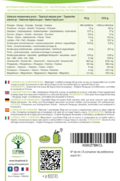 Complément Alimentaire Bio Graines De Chia "minceur Transit" 1kg -Boutique Ipheos af27757b9a23be12f155fef80cb5c695 8 graines de chia bioptimal graines de chia bio superaliment omega 3 transit made in france certifie par ecocert 150g