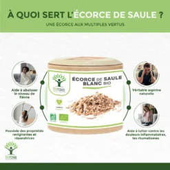 Aspirine Naturelle Bio, Complément Alimentaire60 Gélules -Boutique Ipheos afc05613ef525fd8bbdb1d7c9d0919a1 a2 apres coups ecorce de saule blanc bio complement alimentaire recto amazon france