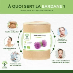 Complément Alimentaire Bio Barbane "peau Grasse Acné" 200 Gélules -Boutique Ipheos b2393b05f6d7a870d34b08c2c238b7cb 2 bardane bio en gelule 200 gelules complement alimentaire peau grasse amazon france