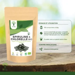 Complément Alimentaire Bio à La Chlorelle Et Spiruline 150 Comprimés -Boutique Ipheos baf59dd728c3e93faa01a406e8fe4efe 5 spiruline et chlorella bio bioptimal complement alimentaire 63 proteine 12 bcaa vitamine b12 superaliment 150 comprimes conseils dutilisation