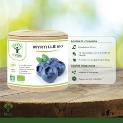 Complément Alimentaire Bio à La Myrtille "clarté Visuelle" 200 Gélules -Boutique Ipheos bef64951efd72a1ab39b0d13b765ca3e 5 myrtille bio bioptimal complement alimentaire clarte visuelle vision yeux fabrique en france certifie par ecocert 60 gelules 2