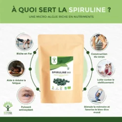 Spiruline Bio "énergie" Complément Alimentaire 1 200 Comprimés
