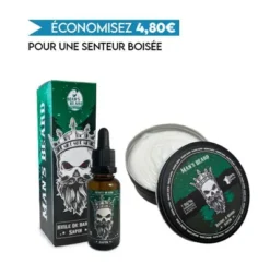 Coffret Soin Barbe Huile Et Baume Senteur Sapin 100% Français Et Naturels