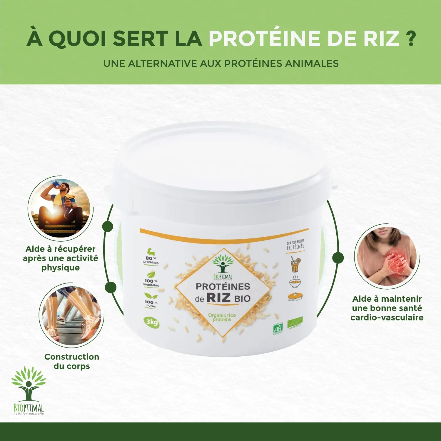 Protéine De Riz Bio En Poudre - Conditionné En France - 3KG 2 Protéine De Riz Bio En Poudre - Conditionné En France - 3KG – Image 2