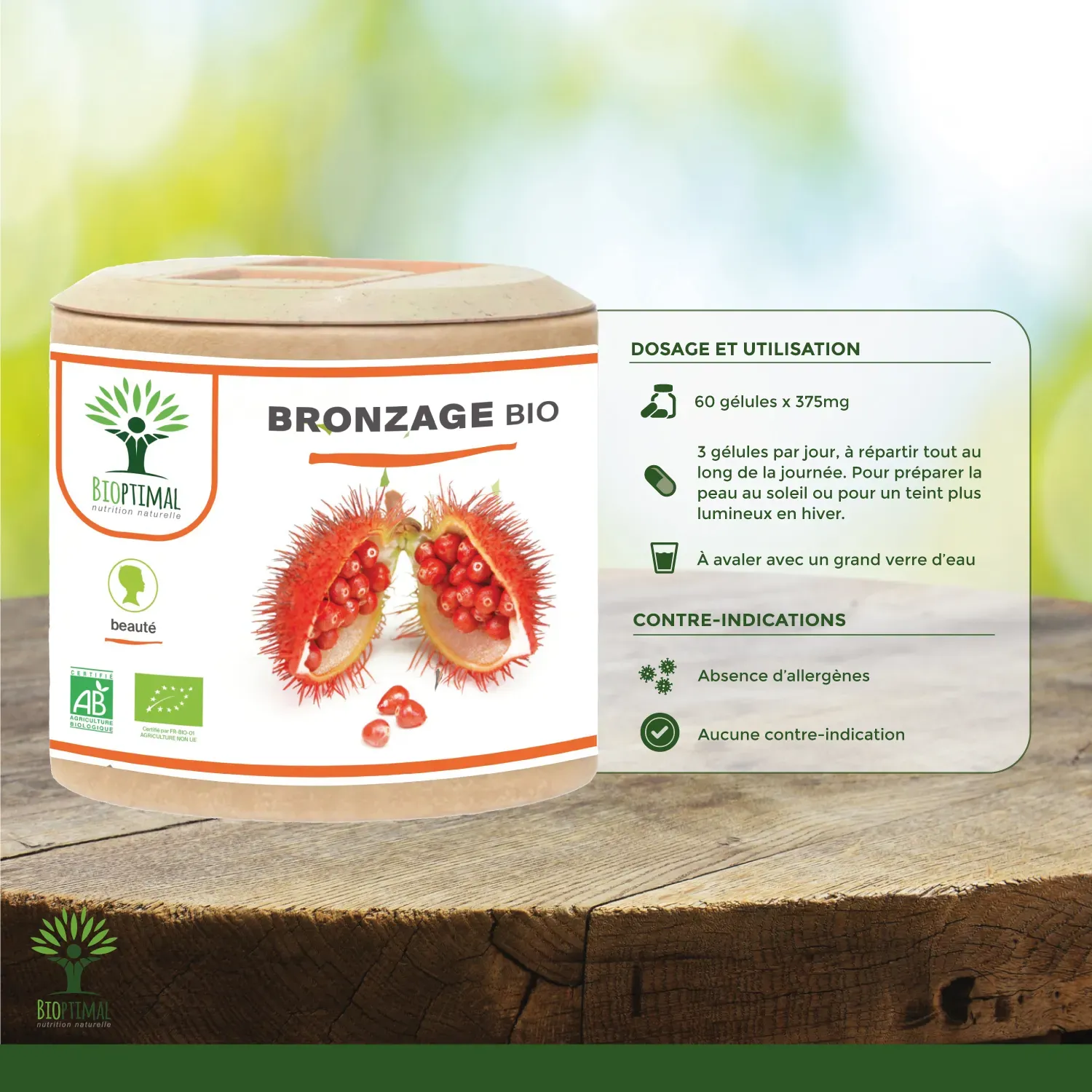 Complément Alimentaire Autobronzant Naturel Bio Et Vegan 60 Gélules 6 Complément Alimentaire Autobronzant Naturel Bio Et Vegan 60 Gélules – Image 6