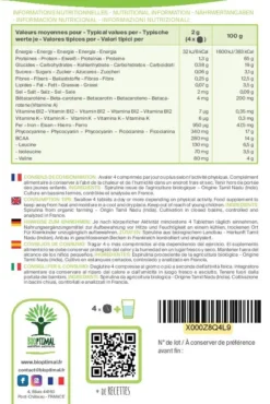 Complément Alimentaire Bio à La Chlorelle Et Spiruline 150 Comprimés -Boutique Ipheos cd7d2f4ed1fe6fcda6503fb51675861c 7 verso spiruline et chlorella bio bioptimal complement alimentaire 63 proteine 12 bcaa vitamine b12 superaliment 150 comprimes engagements