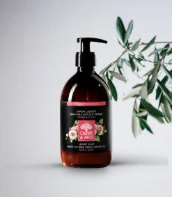 Savon Liquide Bio Huiles D'olive Parfum De Rose De Rose Délicat