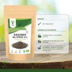 Graines De Chia Bio "minceur Transit"Complément Alimentaire150g -Boutique Ipheos d721088c610e0019bbc14acfad391860 5 graines de chia bioptimal graines de chia bio superaliment omega 3 transit made in france certifie par ecocert 150g conseil dutilisation