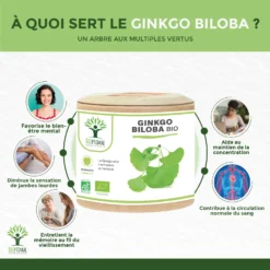 Complément Alimentaire Bio Ginkgo Biloba "mémoire" 60 Gélules -Boutique Ipheos d7d2fa71474988b4f71ef8ecf78301d3 2 ginkgo biloba bio 60 gelules complement alimentaire memoire demence vertige amazon france