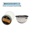 Kit Barbier Comprenant Un Savon Et Un Bol De Rasage En Inox