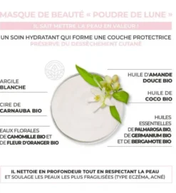 Masque De Beauté Nettoyant Et Hydratant Bio "Poudre De Lune" -Boutique Ipheos e53859dd7b2d455586ab790c87a8a46e lune 4