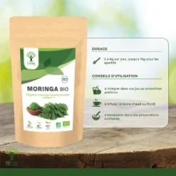 Complément Alimentaire Bio"antioxydant" Poudre De Moringa 300g -Boutique Ipheos ed9ab73cd34f60d7b43ee681f206c199 5 moringa poudre bio bioptimal vitamine c vitamine e vitamine a fatigue made in france certifie ecocert 100g conseil dutilisation