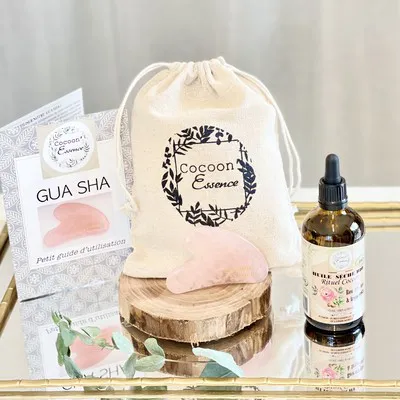 Coffret Bio RituelCocoon Gua Sha Cocoon'Essence, Naturel Et Fabriqué En France 1 Coffret Bio RituelCocoon Gua Sha Cocoon'Essence, Naturel Et Fabriqué En France