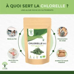 Complément Alimentaire Bio 100% Poudre "Chlorelle" 300 Comprimés -Boutique Ipheos f8bec22b6c8cddcb8fa4d70dd077bdfc 2 chlorella bio bioptimal complement alimentaire proteine vitamine b12 superaliment conditionne en france certifie ecocert bienfaits 150 comprimes