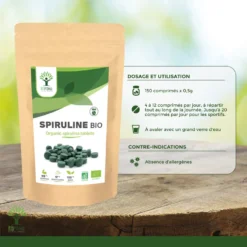 Complément Alimentaire Bio à La Spiruline "énergie" 600 Comprimés